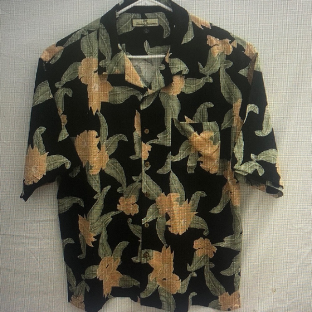 Floral Black and Tan Men's Shirt